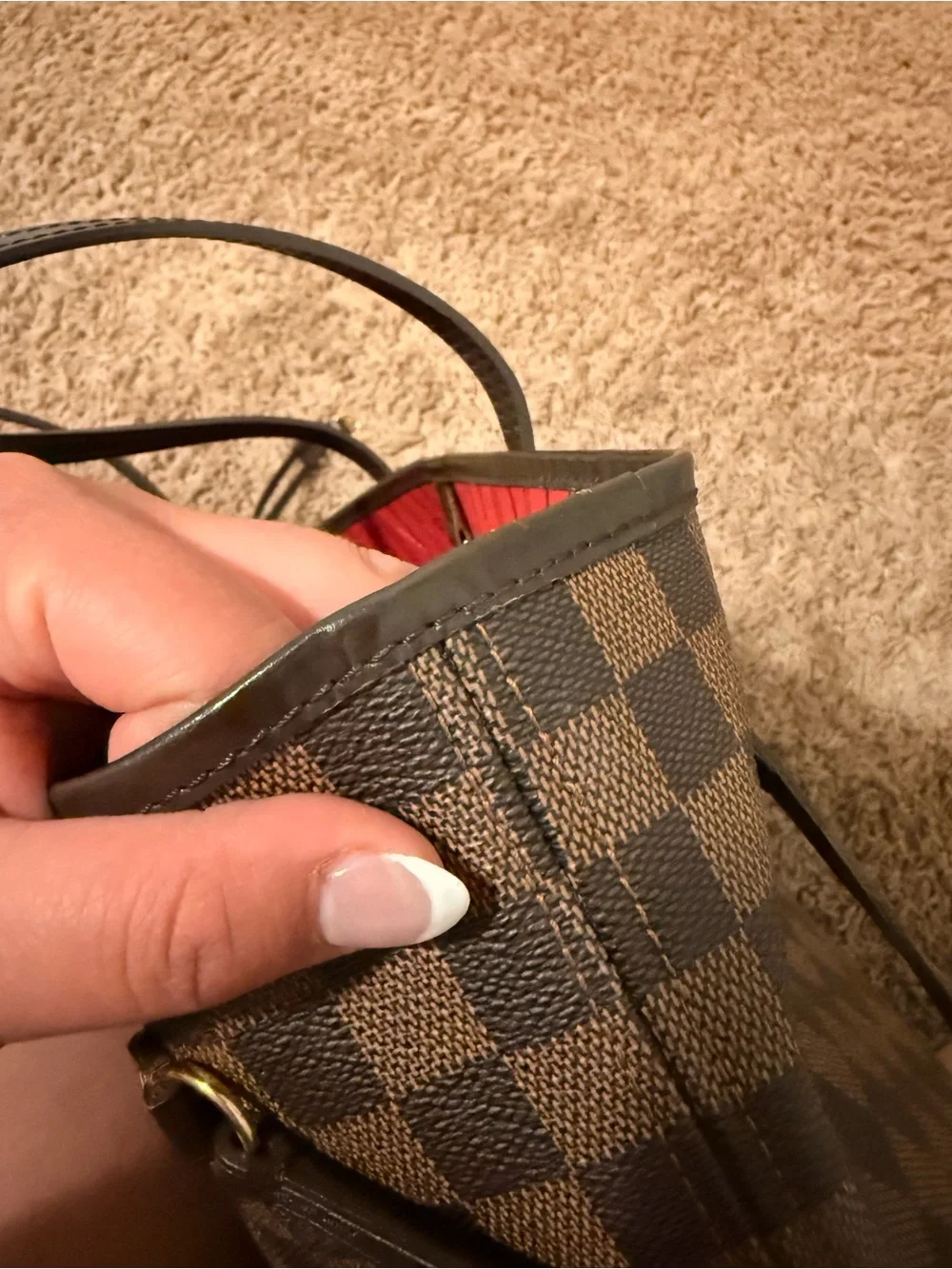 Louis Vuitton Neverfull MM tote bag in Damier Ebène Canvas G11122